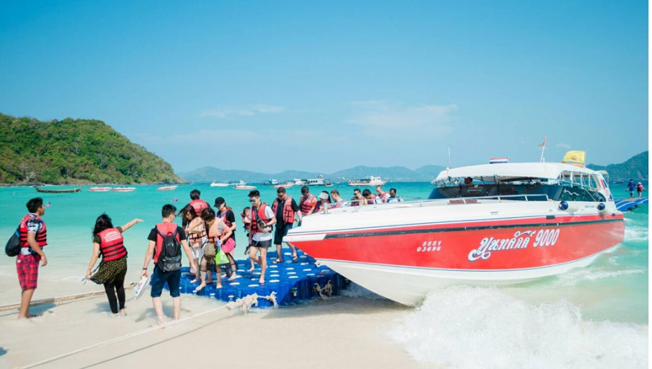 4 ISLANDS DAY TRIP BY SPEED  BOAT AND LUNCH SHARING PICK UP AND DROP KRABI HOTEL